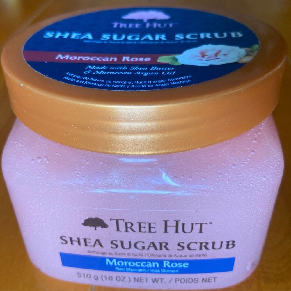 Tree Hut Moroccan Rose Shea Sugar Scrub, 18 oz NEW x1